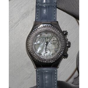 Technomarine Millennium Diamond Watching With Leather Band 75.6G /9in/38mm